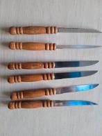 6 vintage bamboe messen, Ophalen of Verzenden, Zo goed als nieuw, Hout