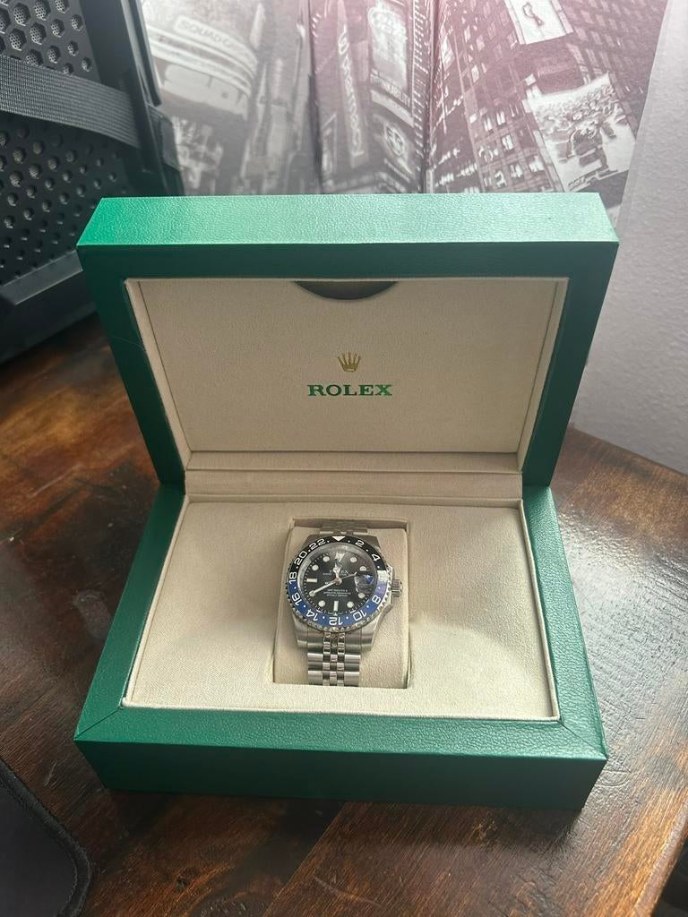 Rolex gmt master 2 batman, Ophalen of Verzenden, Zo goed als nieuw, Staal, Rolex