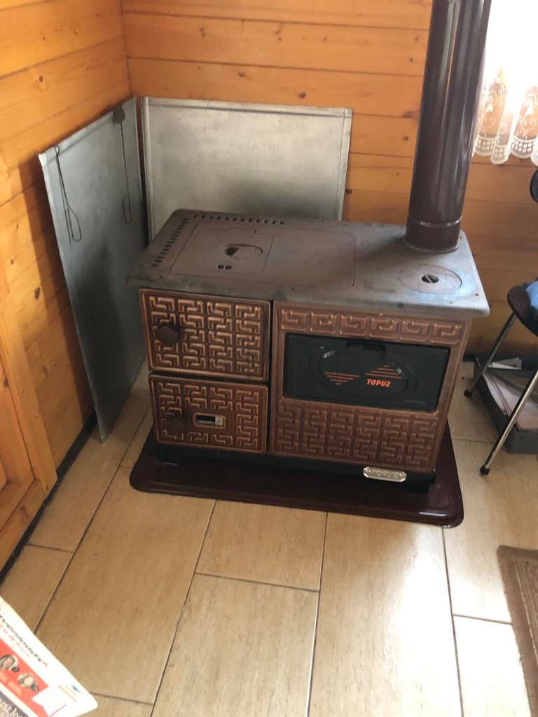 Houtkachel met oven - Vrijstaand, Huis en Inrichting, Kachels, Ophalen, Gebruikt, Houtkachel, Vrijstaand
