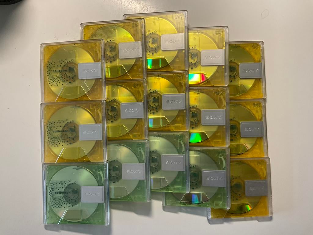 Minidisc’s. SONY COLLECTOR  15X als nieuw. 80 minuten, Ophalen of Verzenden