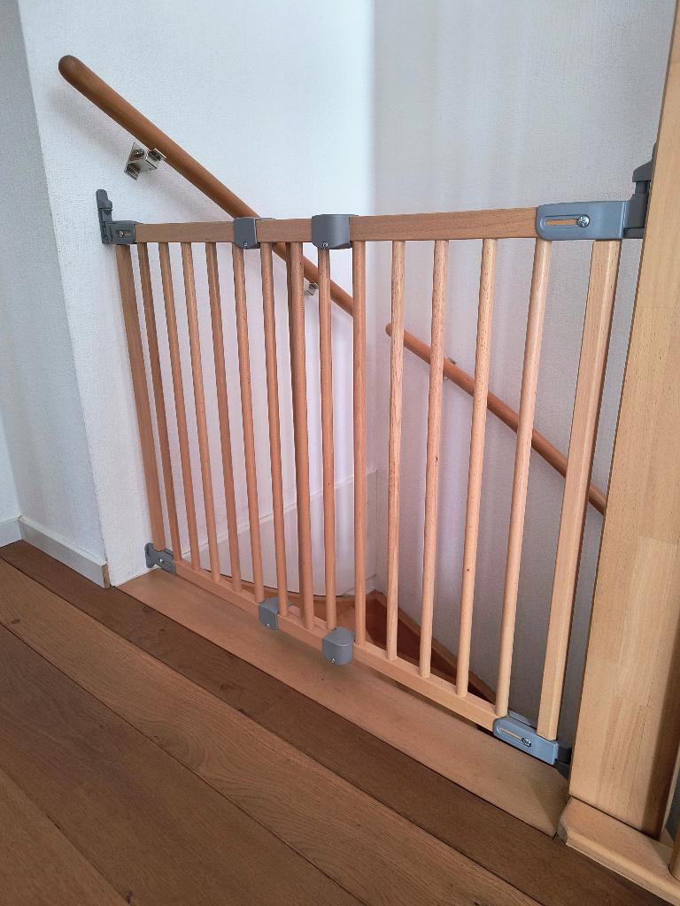 traphekje, gestoomd beuken, uitneembaar, Kinderen en Baby's, Traphekjes, Ophalen, Overige typen, 100 tot 115 cm, Zo goed als nieuw