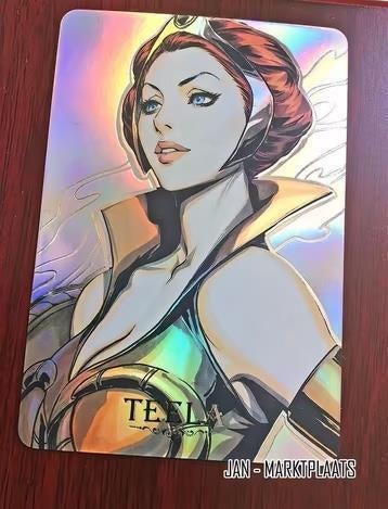 Masters of the Universe he-man TEELA Trading Card, Verzamelen, Stripfiguren, Ophalen of Verzenden, Kuifje, Nieuw, Beeldje of Figuurtje