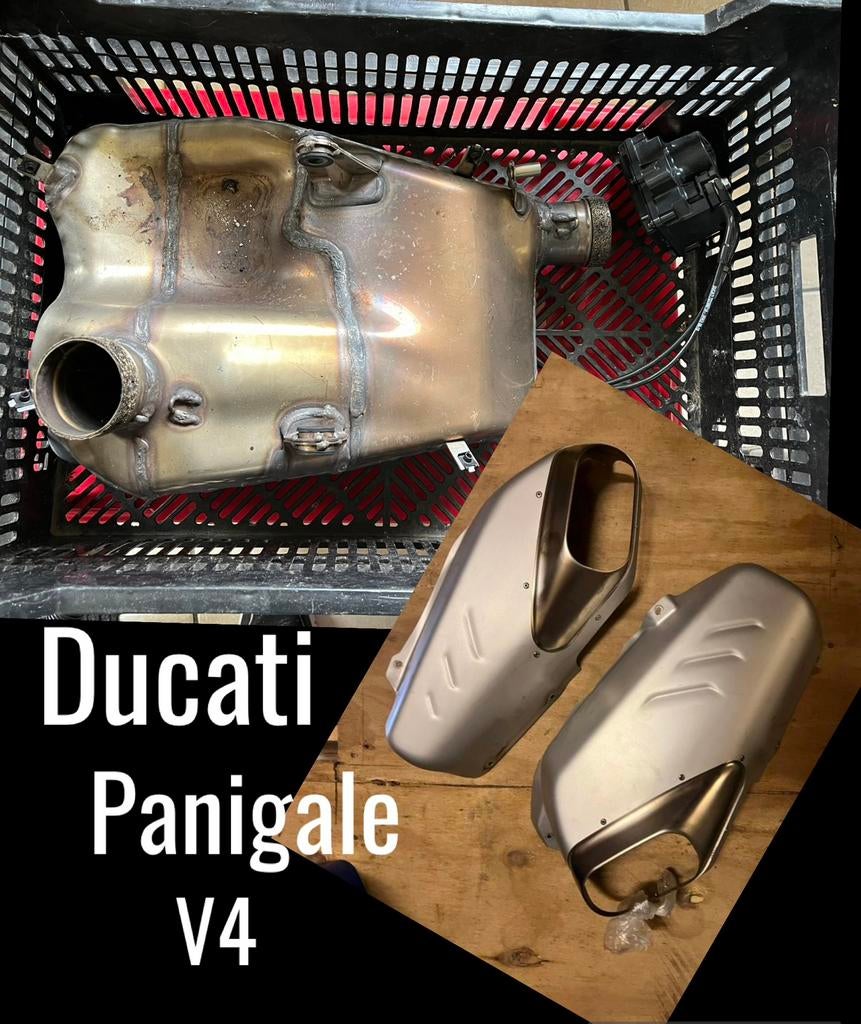 uitlaatdemper Ducati + beschermkappen Ducati Panigale V4, Motoren, Ophalen of Verzenden, Gebruikt