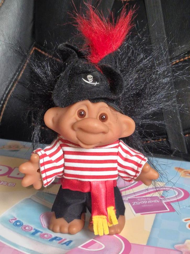 Trolls Troll Vintage 1986 uniek speelgoed retro Trol piraat, Verzamelen, Poppetjes en Figuurtjes, Zo goed als nieuw, Ophalen of Verzenden