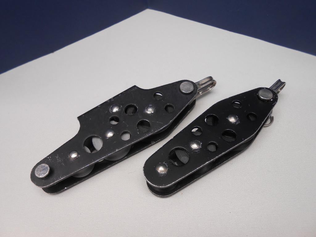 3-schijfs Talieset, Neerhalerset Vioolblok + klem + hondsvot, Watersport en Boten, Accessoires en Onderhoud, Ophalen of Verzenden