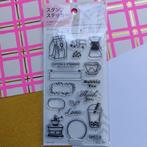 Japanse Clear Stamps - Koffie & Thee Thema, Ophalen of Verzenden, Nieuw, Clearstamp