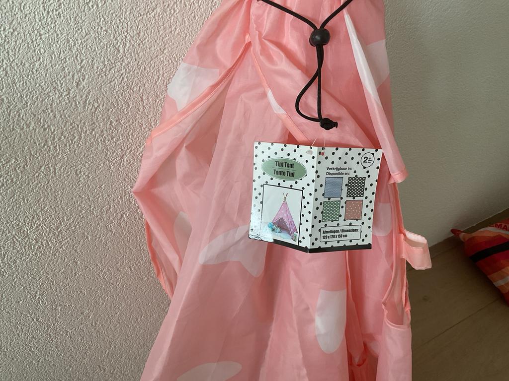 Roze Tipi Tent met Hartjes - Speelplezier voor Kinderen, Kinderen en Baby's, Speelgoed | Speeltenten, Ophalen, Nieuw
