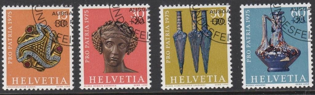 Zwitserland pro patria 1975, Verzenden, Gestempeld