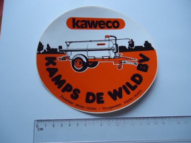 sticker oud Kaweco machine Kamps de wild zevenaar hoogeveen, Verzenden, Zo goed als nieuw, Bedrijf of Vereniging