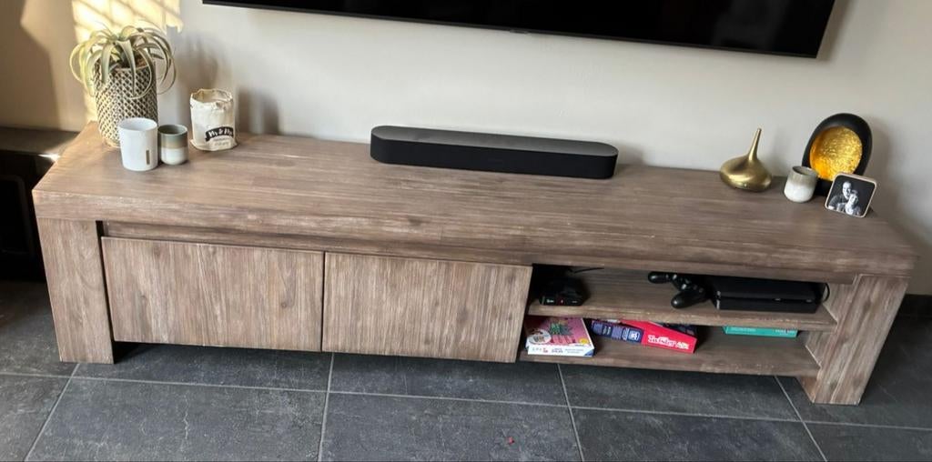 Tv meubel en salon tafel acaciahout, Ophalen of Verzenden