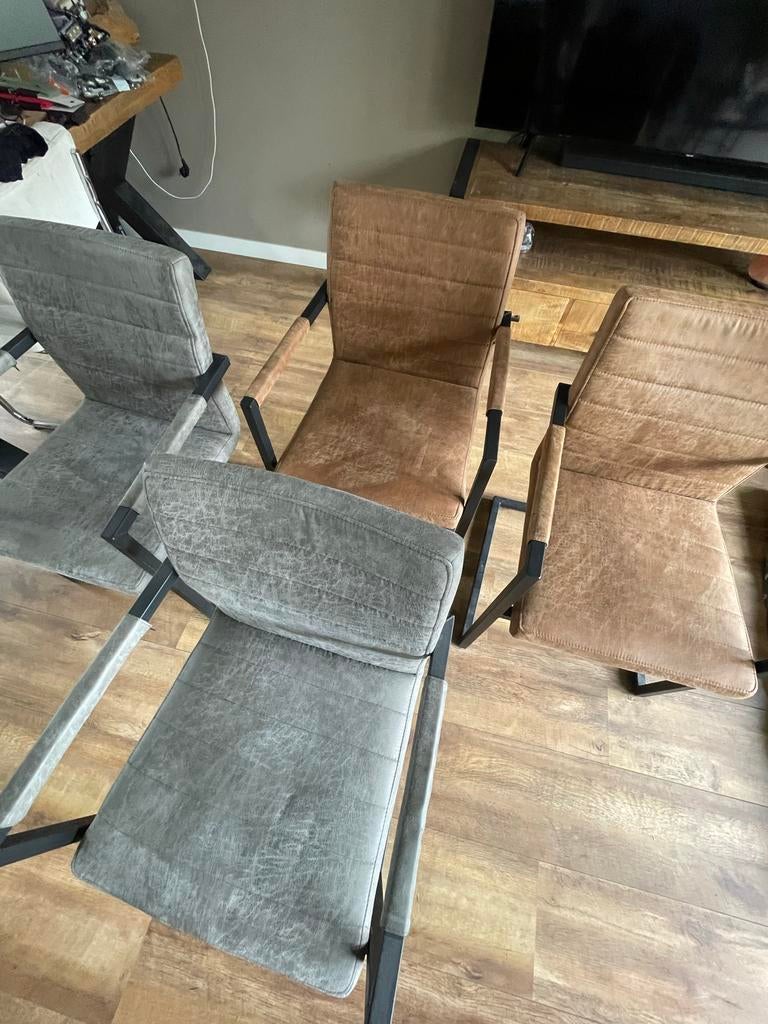 Stijlvolle eetkamerstoelen - Set van 4, Huis en Inrichting, Stoelen, Ophalen, Gebruikt, Overige kleuren, Vier