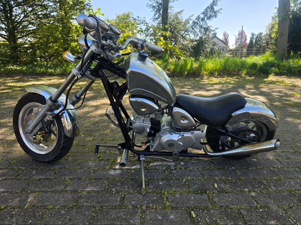 Chopper harley midibike 49cc 4 versnellingen € 500, Ophalen, Gebruikt, Overige typen, 49 cc