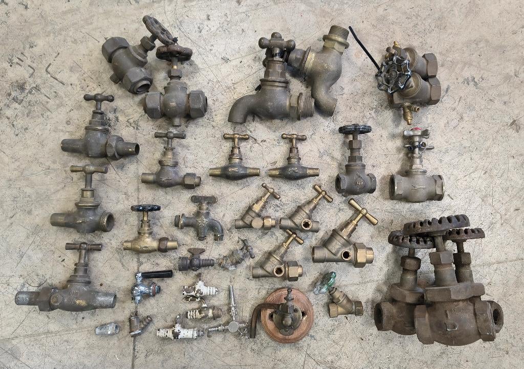 Messing kranen brons koper kraan afsluiter nos, Antiek en Kunst, Ophalen of Verzenden