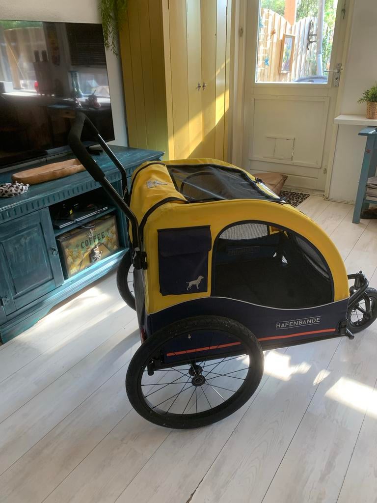 Grote hondenkar / Fietskar Hafenbande - Z.g.a.n. tot 45 kg, Ophalen, Zo goed als nieuw