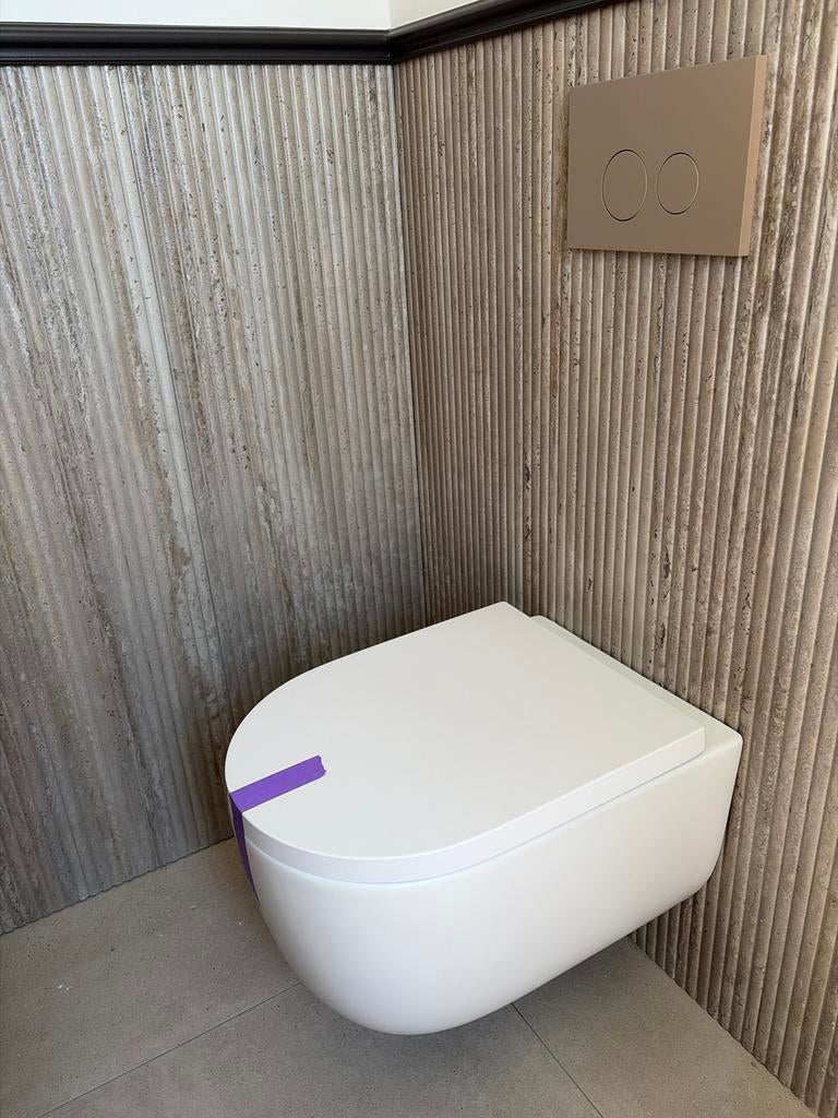 4,5 m2 Porcelanosa Canale Roma Noce 45x120 cm met ribbel, Doe-het-zelf en Verbouw, Tegels, Ophalen, 60 cm of meer, Gebruikt, 40 tot 60 cm
