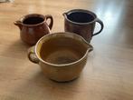 Set van 3 Vintage Aardewerk Schenkkannen, Ophalen of Verzenden