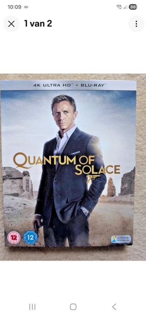 Quantum of Solace 4K Ultra HD + Blu-Ray, Cd's en Dvd's, Blu-ray, Ophalen of Verzenden, Gebruikt, Actie