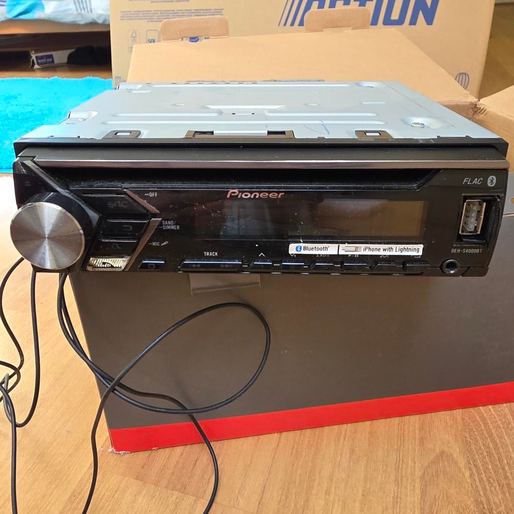 Pioneer DEH-S4000BT Autoradio met Bluetooth en USB, Ophalen of Verzenden, Gebruikt