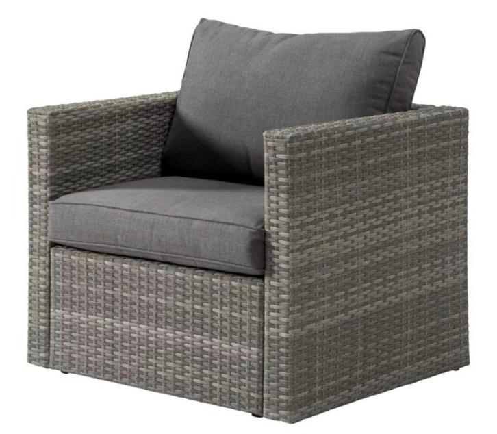 Wicker lounge fauteuil tuinstoel Vinci  nieuw met kussens, Tuin en Terras, Tuinstoelen, Nieuw, Wicker, Ophalen of Verzenden