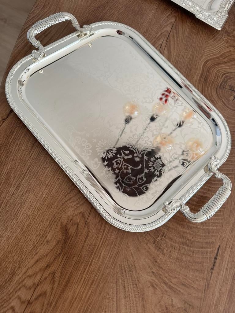 Dienblad verloving handvragen, Ophalen, Nieuw, Rechthoekig, Metaal