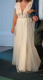 Tweedehands Bianco Evento trouwjurk Rozalia nude maat 44, Ophalen of Verzenden, Nieuw, Wit, Trouwjurk