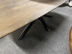 Mangohouten Deens ovale tafel 240x100 - Matrix poot, Huis en Inrichting, Tafels | Eettafels, Ophalen, 100 tot 150 cm, Vijf personen of meer
