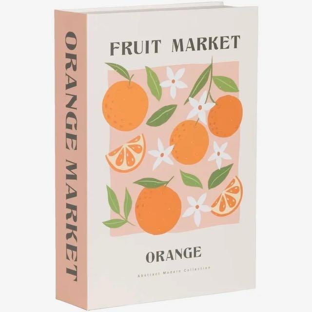 Woondecoratie opbergboek fruitmarket sinaasappels oranje, Ophalen of Verzenden, Nieuw