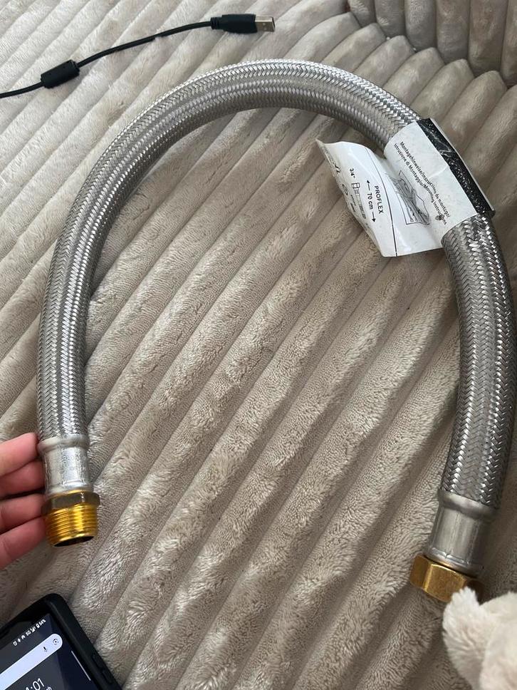 PROFlex RVS Gevlochten Waterslang 70 cm 3/4" DN20, Doe-het-zelf en Verbouw, Elektra en Kabels, Nieuw, Kabel of Snoer, Ophalen of Verzenden