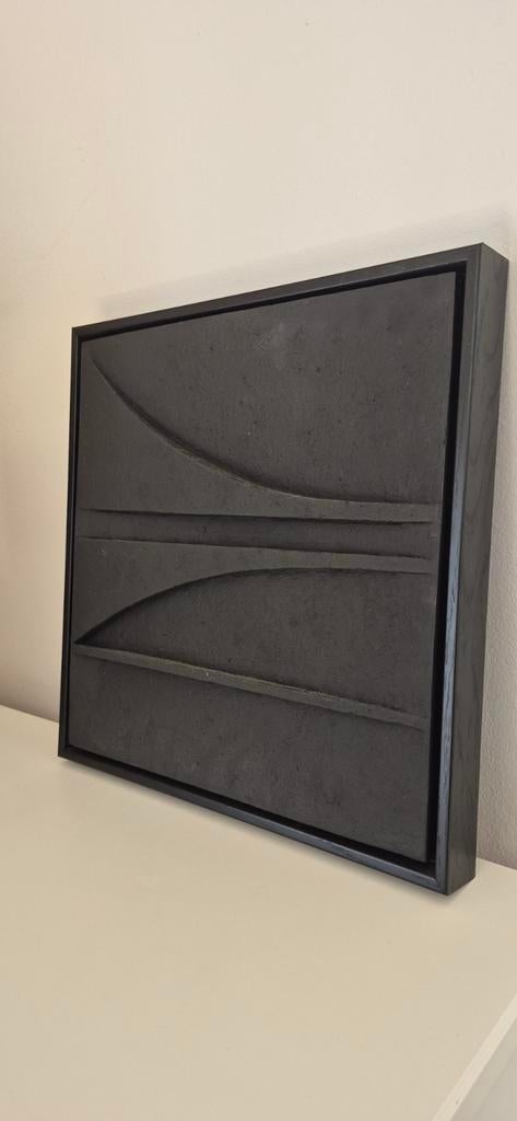 By Boo wanddecoratie, donkergrijs/zwart, Japandi, 34x34 cm, Ophalen of Verzenden