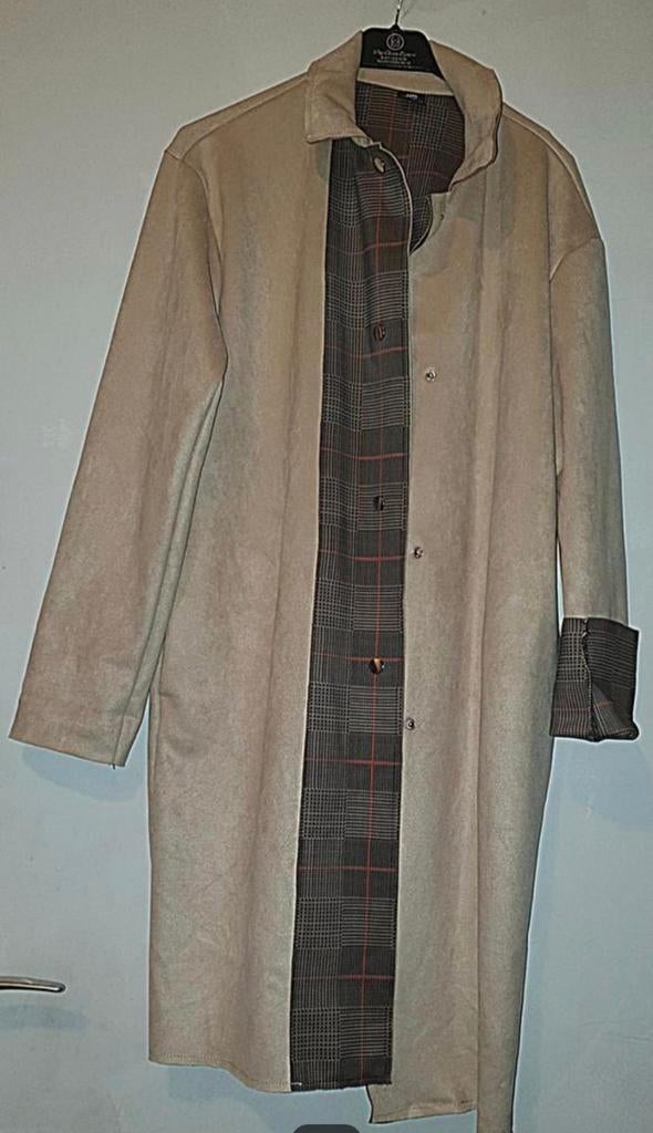 Zara Woman - lange jas met ruitpatroon - Maat M - Ophalen., Kleding | Dames, Jassen | Zomer, Gedragen, Ophalen, Maat 38/40 (M)