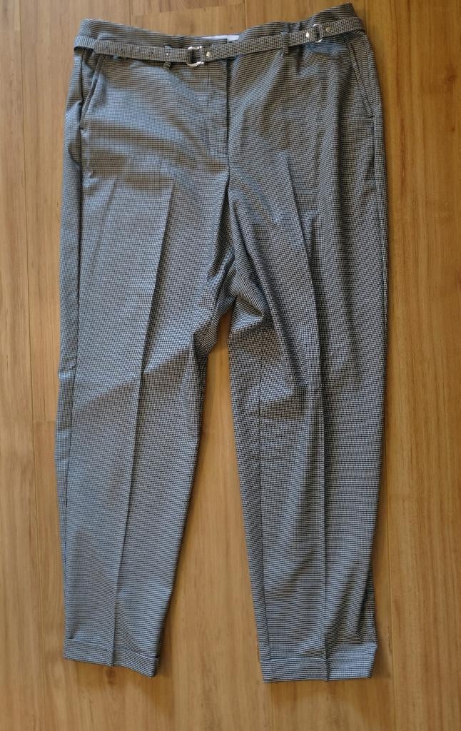 Nieuw: Mango Violeta pantalon pied de poule zwart wit 44, Mango, Zwart, Maat 42/44 (L), Nieuw