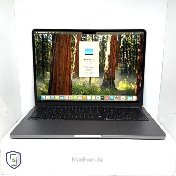 MacBook Air M3 512GB 16GB grijs /ongebruikt + 12 maanden gar, Kleding | Dames, Wintersportkleding, Zo goed als nieuw