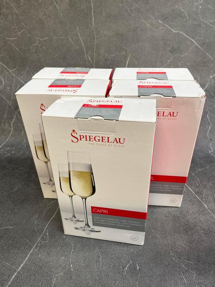 10 x Champagneglazen flutes Spiegelau 'Capri', Verzamelen, Glas en Borrelglaasjes, Zo goed als nieuw, Overige typen, Ophalen of Verzenden