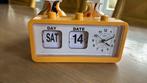 Vintage alarm clock flap calender, Ophalen of Verzenden, Zo goed als nieuw, Analoog