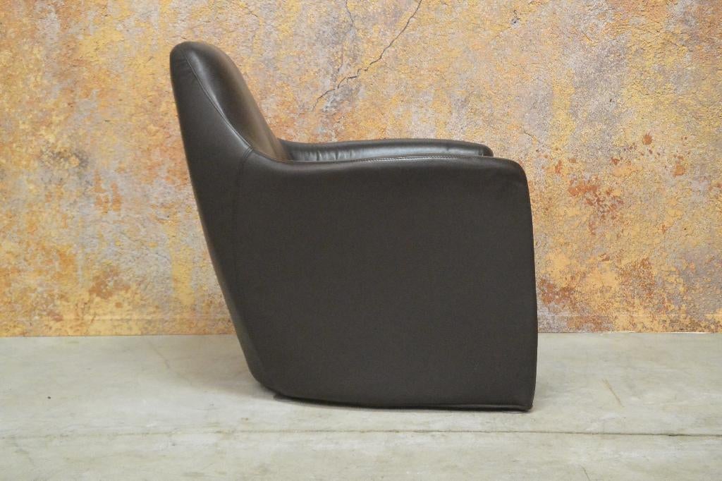 ZGANieuw bruine leren Bert Plantagie Z Lounge designfauteuil, Bert plantagie, 75 tot 100 cm, Ophalen of Verzenden, Leer