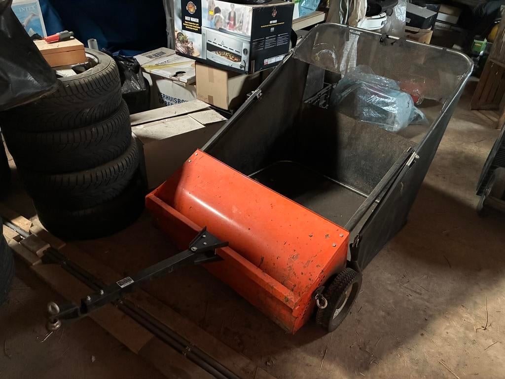 Blad / gras veegmachine, Tuin en Terras, Veegmachines, Ophalen, Gebruikt