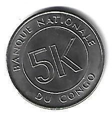 congo dem. rep. 5 makuta 1967 km 9 unc, Postzegels en Munten, Munten | Afrika, Verzenden, Overige landen, Losse munt