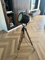 Industriële tripod vloerlamp, Ophalen, Zo goed als nieuw, Hout, 100 tot 150 cm