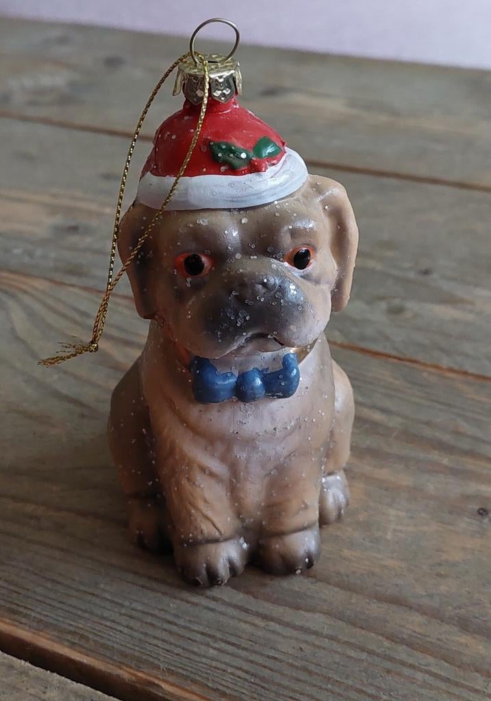 Mopshond kerst ornament, Ophalen of Verzenden, Zo goed als nieuw