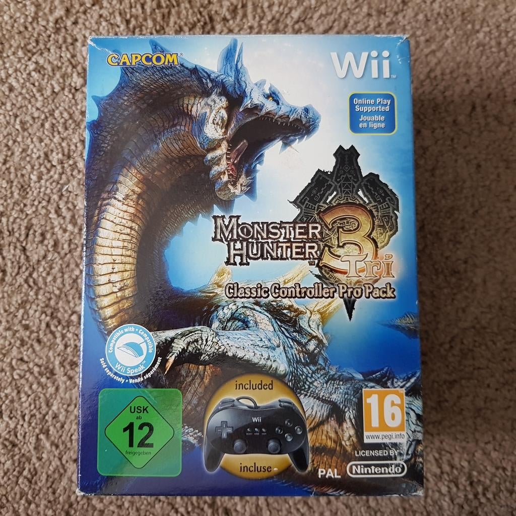 Monster Hunter 3 Tri Classic Controller Pack (alleen doos), Spelcomputers en Games, Avontuur en Actie, Gebruikt, Verzenden, 1 speler