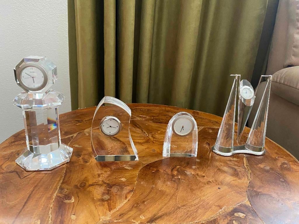 Diverse klokken van kristal Swarovski of Dartington, Huis en Inrichting, Woonaccessoires | Klokken, Ophalen of Verzenden, Zo goed als nieuw