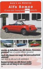 Kw2276 autokaartje alfa romeo spider, Ophalen of Verzenden, Zo goed als nieuw, Auto's