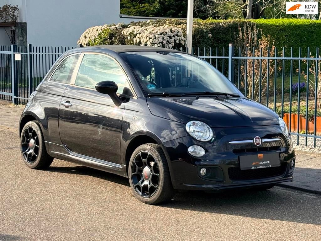 Fiat 500 C sport 1.2 Lounge CABRIO, Gebruikt, 4 cilinders, Cabriolet, Leder en Stof