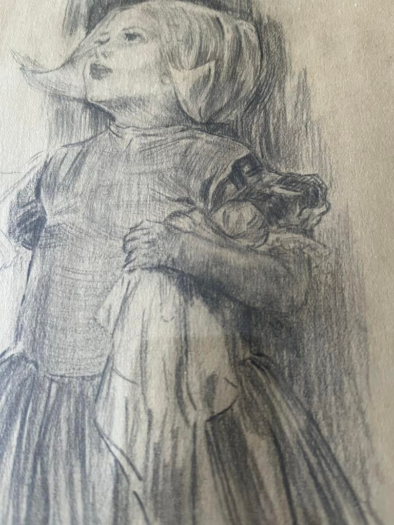 Volendams kind, litho door J.H.V. der Waay, Ophalen of Verzenden