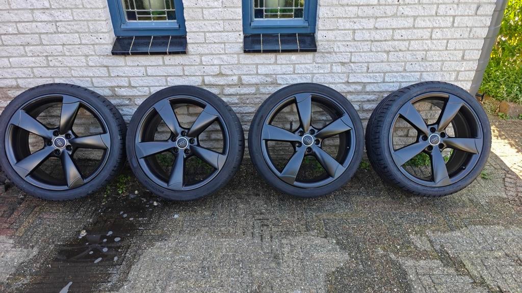 Originele 20 inch Audi Rotor Velgen Satijnglans Zwart, Ophalen, Gebruikt, 255 mm, Velg(en)