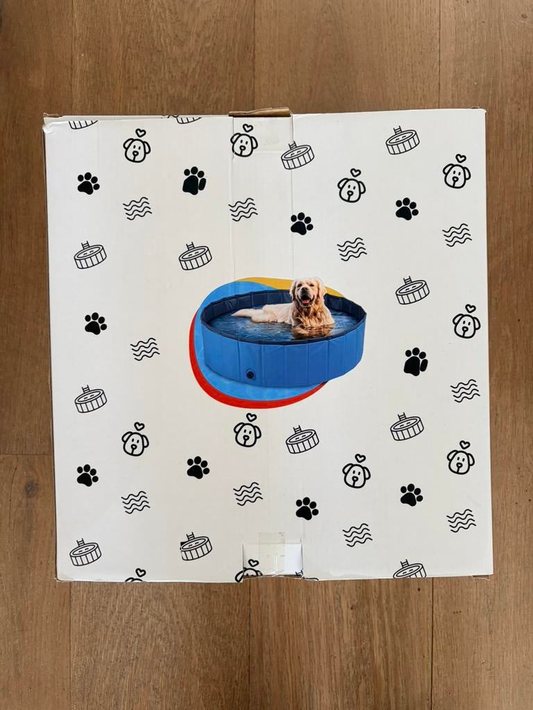 Buxibo Honden bad opvouwbaar blauw Ø120 cm NIEUW, Ophalen of Verzenden, Nieuw
