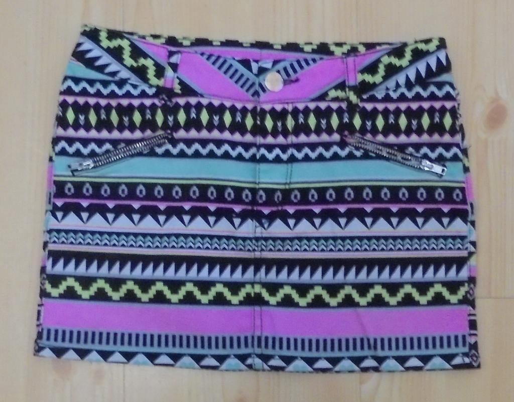 H&M rokje maat 140 met knoopelastiek, voorzakken met rits en, Kinderen en Baby's, Kinderkleding | Maat 140, Gebruikt, Meisje, H&M