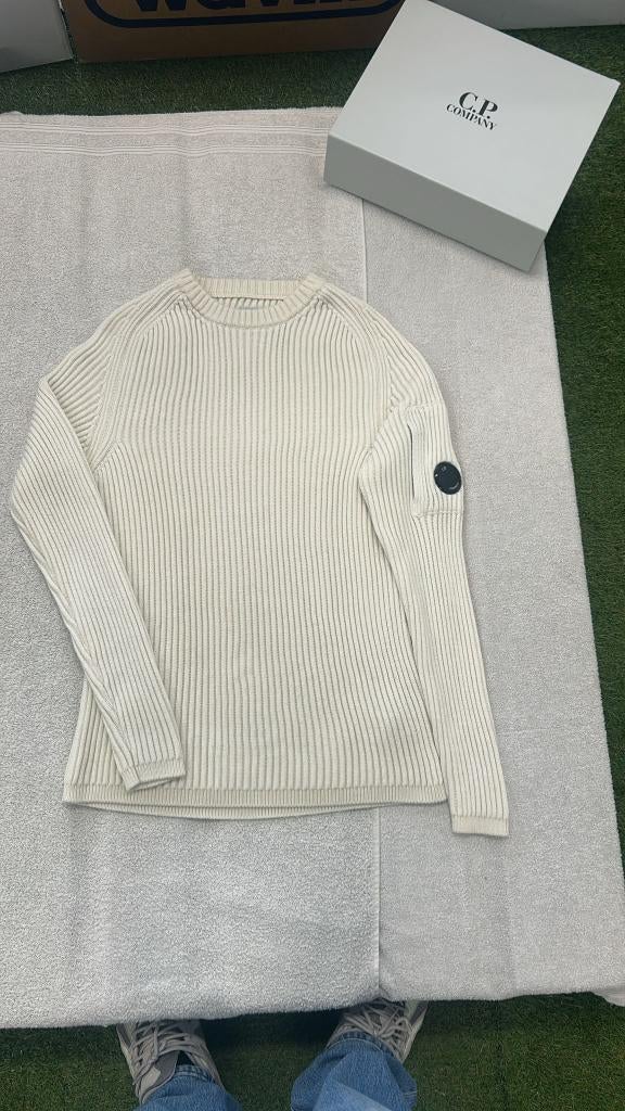C.P. Company Heavy Knitwear Sweater Trui Pull Met Lens, Kleding | Heren, Wit, Ophalen of Verzenden, Zo goed als nieuw, Stoneisland@stoneisland.com