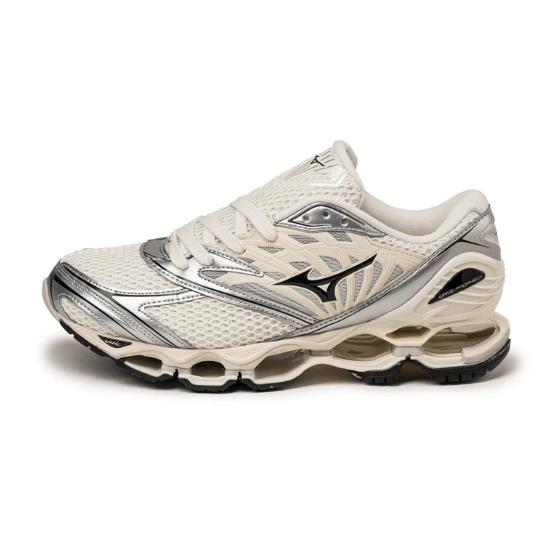 Mizuno Unisex Wave Prophecy LS Pristine/Black/Silver, Mizuno, Wit, Nieuw, Ophalen of Verzenden