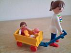 Playmobil mama met baby in bolderwagen, Ophalen of Verzenden, Zo goed als nieuw, Complete set
